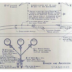 1949 Railroad Bangor Aroostook Side Track Flammable Train Car Blueprint DWDD13